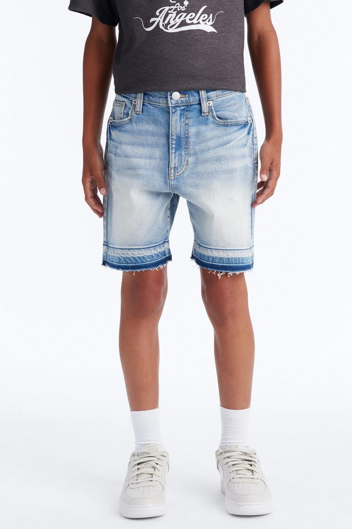Mini Run Around Relaxed Denim Shorts - Light Wash