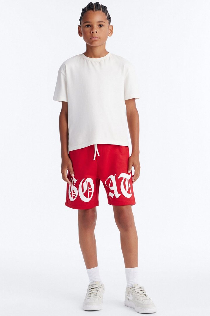 Mini GOAT Things Shorts - Red
