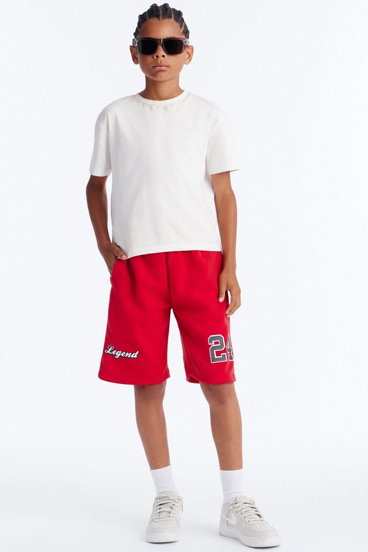Mini Legend 24 Fleece Shorts - Red