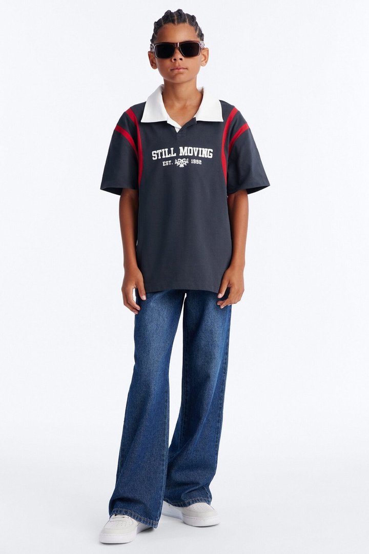 Mini Relaxed Still Moving Polo - Black