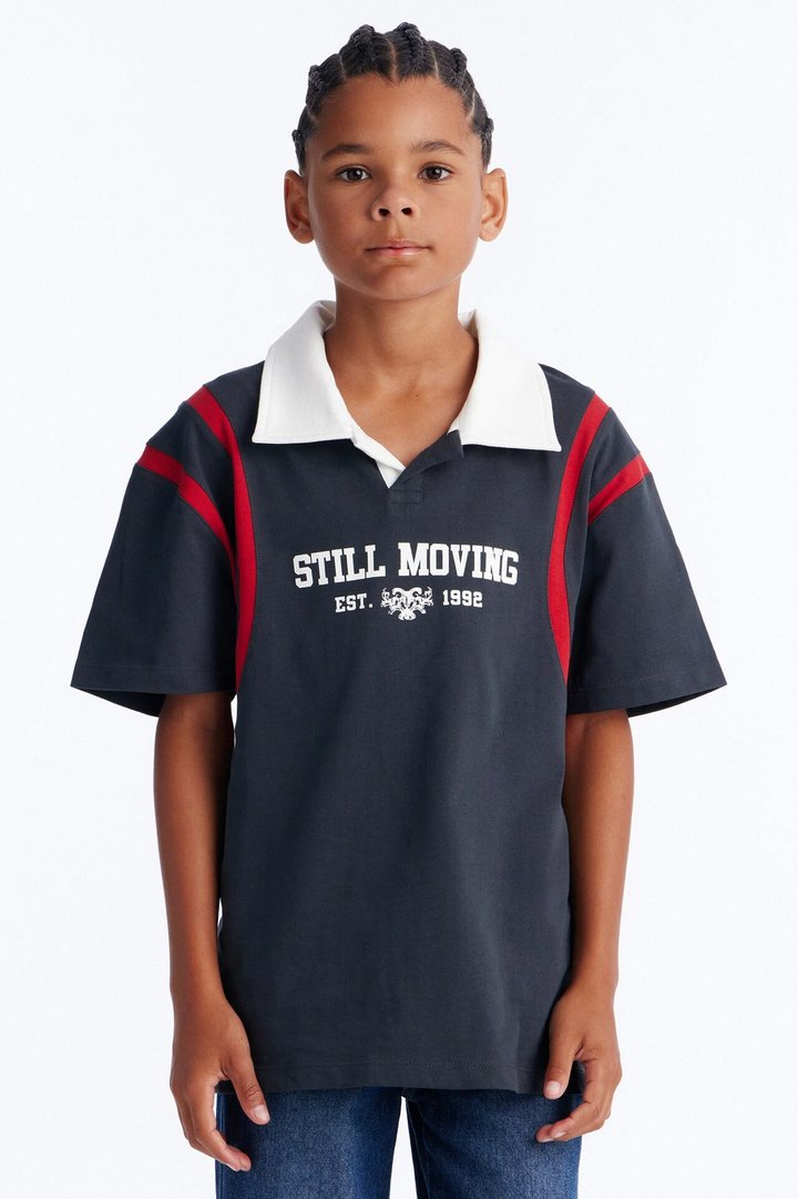 Mini Relaxed Still Moving Polo - Black