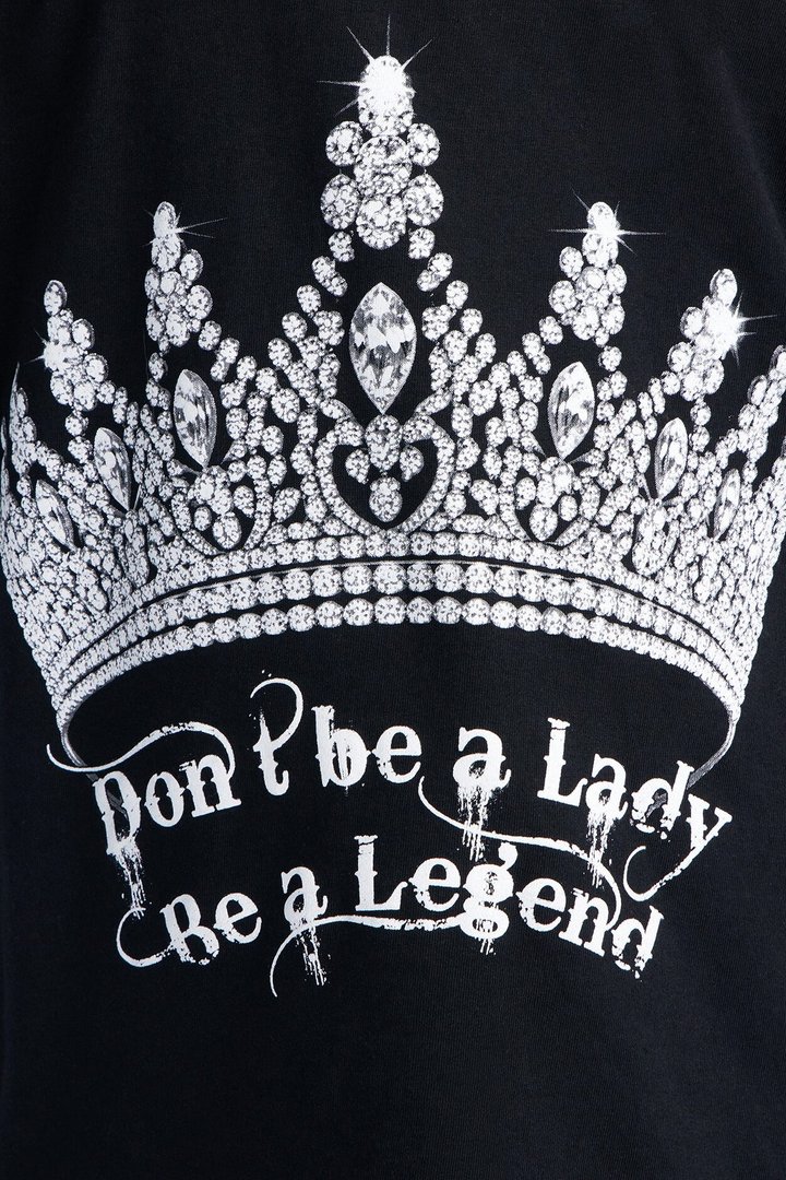 Mini Don't Be A Lady Short Sleeve Tee - Black