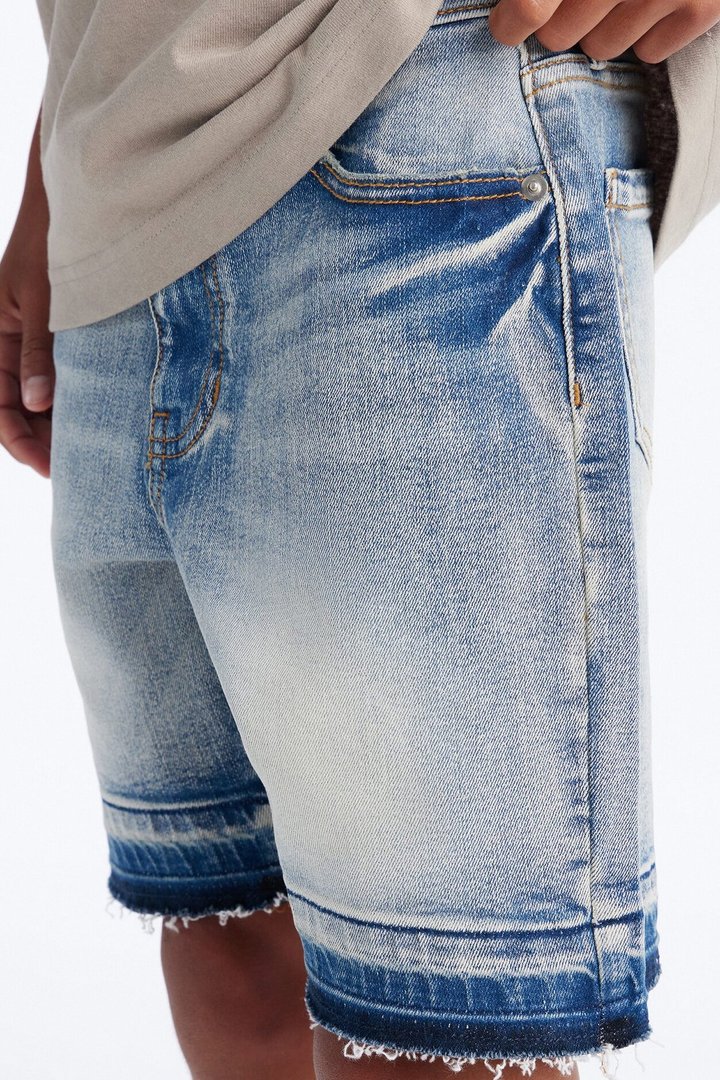 Mini Run Around Relaxed Denim Shorts - Medium Wash