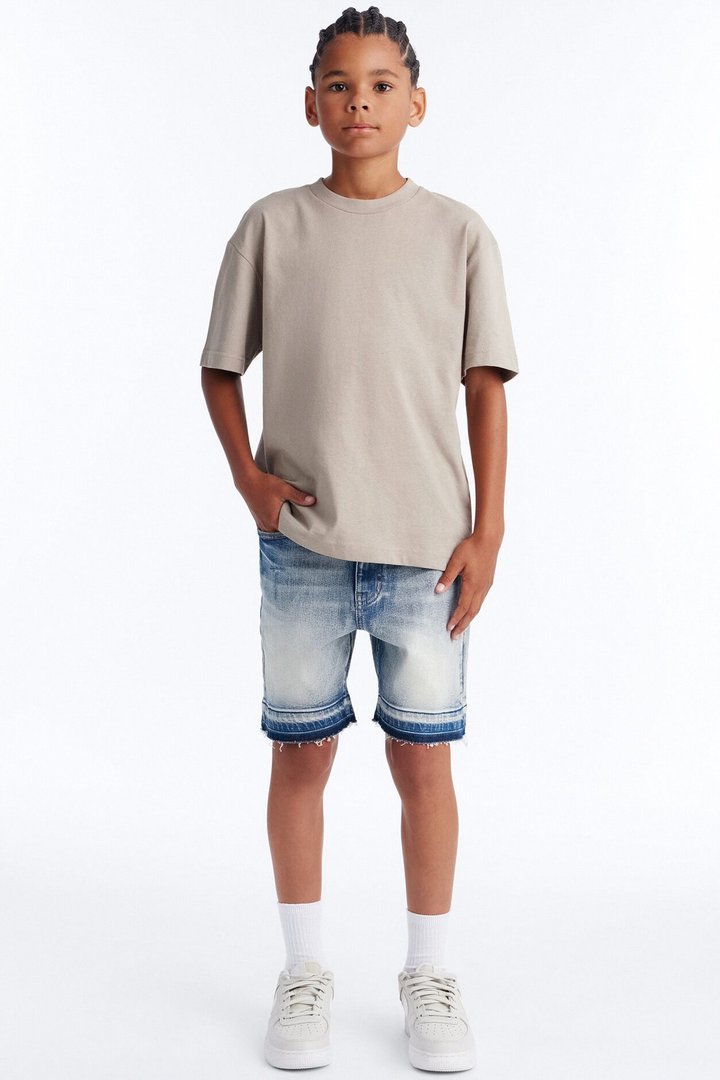 Mini Run Around Relaxed Denim Shorts - Medium Wash