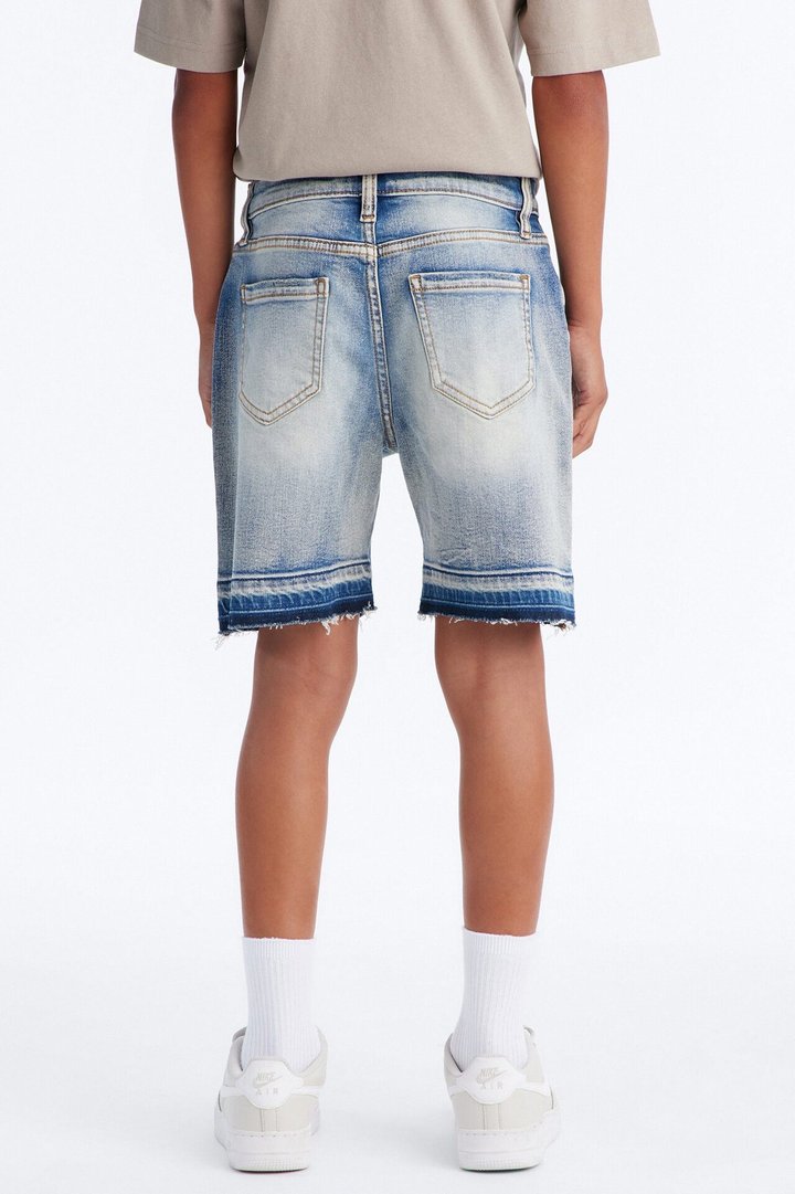 Mini Run Around Relaxed Denim Shorts - Medium Wash
