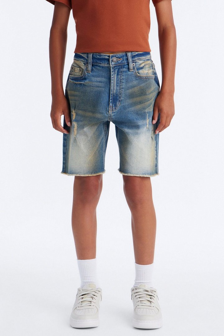 Mini Lounge Relaxed Denim Shorts - Vintage Wash