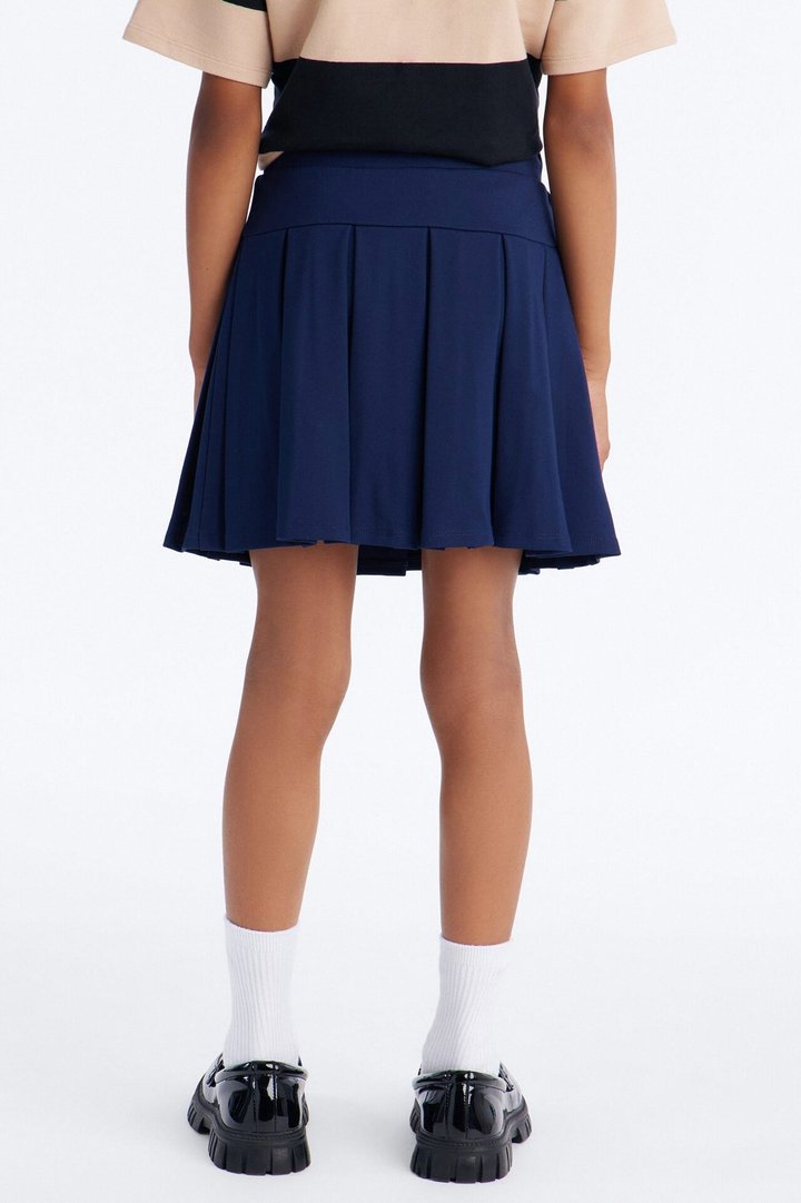 Mini Good Girl Pleated Skirt - Navy