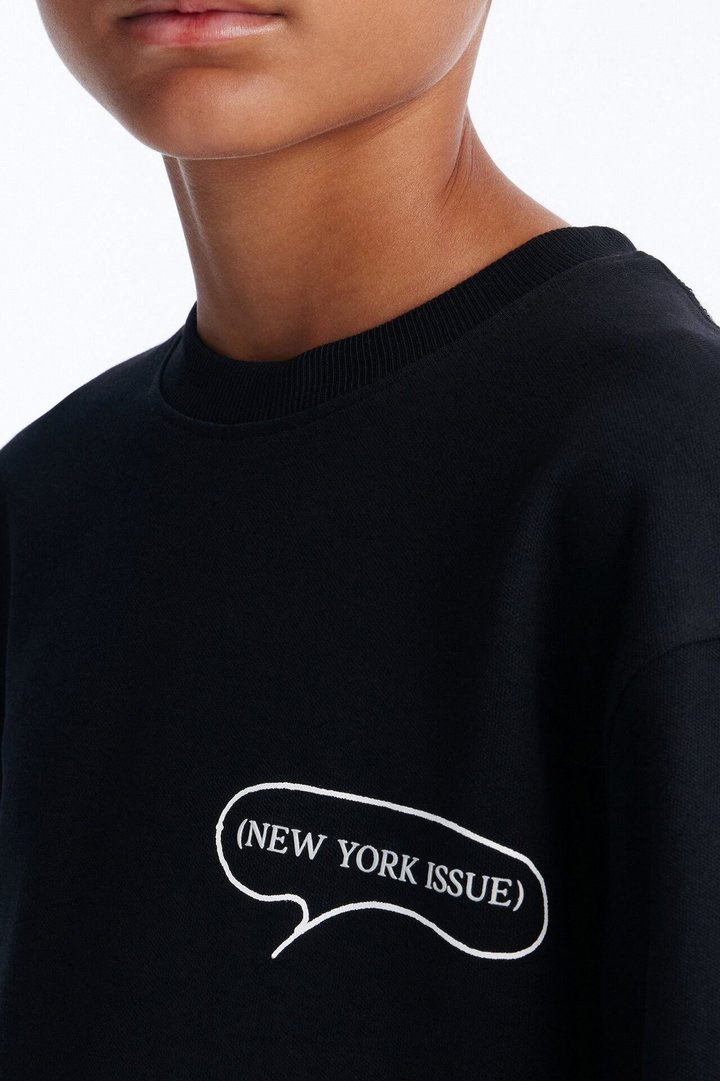 Mini Busy Streets Of NYC Short Sleeve Tee - Black