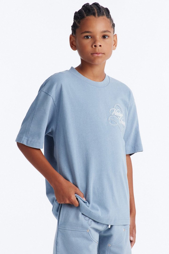 Mini Still A Saint Short Sleeve Tee - Light Blue