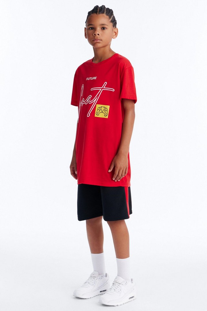 Mini Future GOAT Short Set - Red/Black