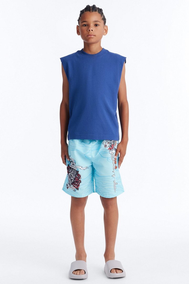 Mini Southpole Truth and Liberty Swim Trunk - Aqua