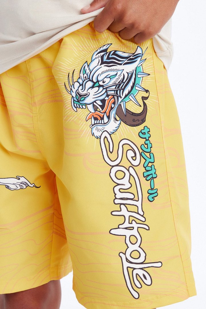 Mini Southpole Truth and Liberty Swim Trunk - Yellow