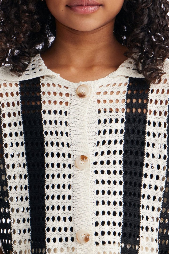 Mini Hayden Crochet Pant Set - Black/combo