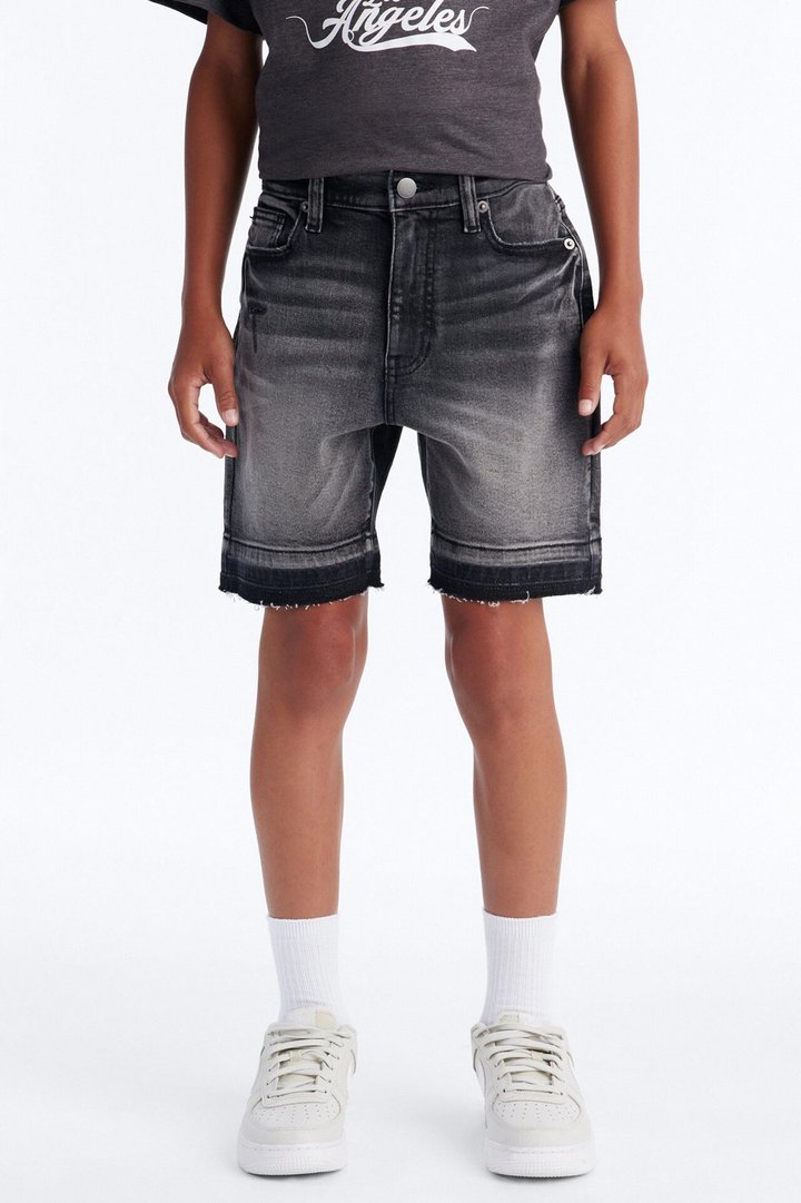 Mini Run Around Relaxed Denim Shorts - Black Wash