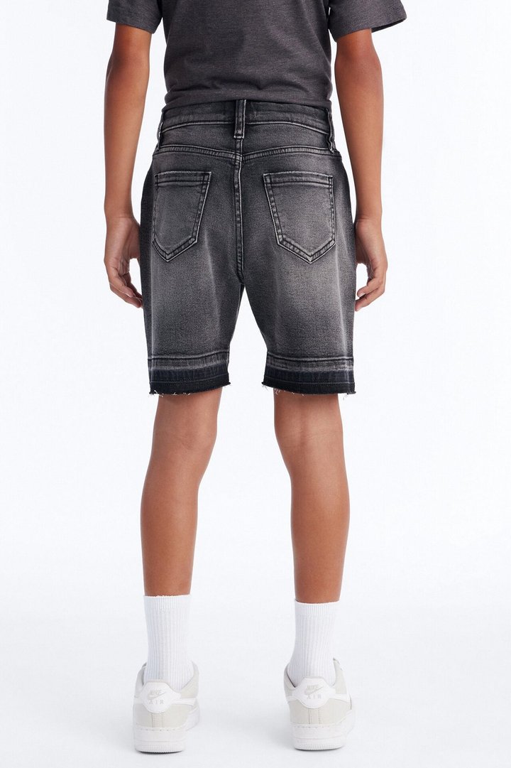 Mini Run Around Relaxed Denim Shorts - Black Wash