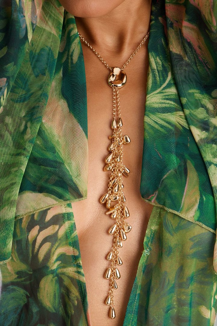 Sea Breeze Isle Lariat Necklace - Gold