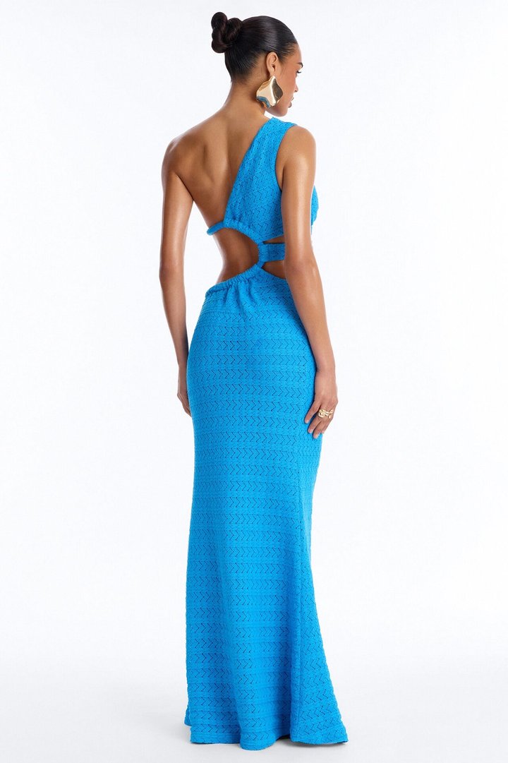 Doing The Most Sleeveless Maxi Dress - Blue