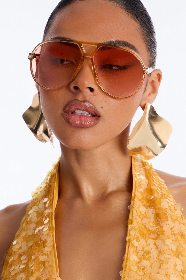 Thick Heat Aviator Sunglasses - Orange/combo