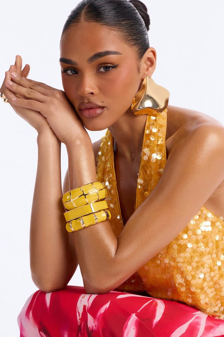 Sunshine State Of Mind 3 Piece Bracelet Set - Yellow
