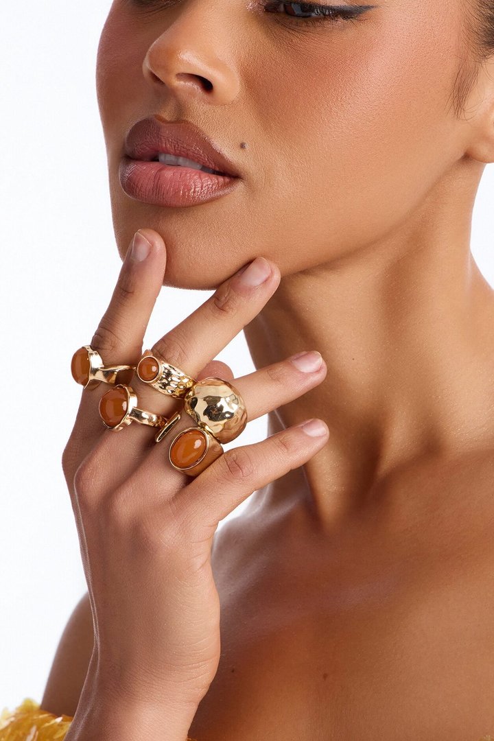 Azure 5 Piece Ring Set - Gold