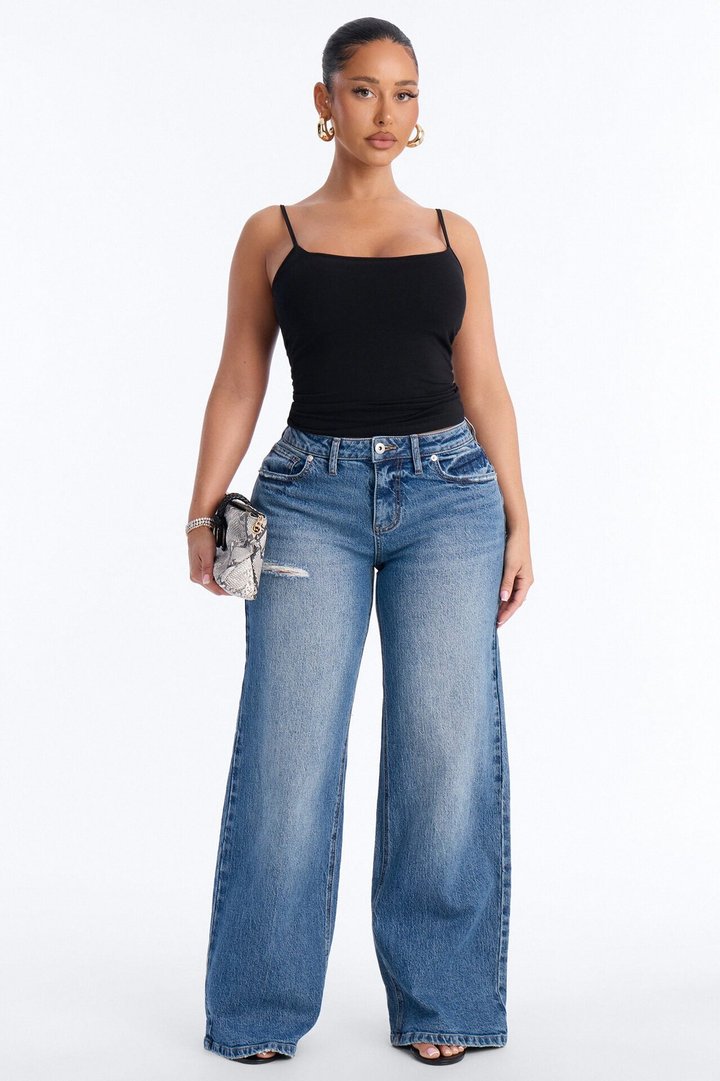 Beverly Built In Bra Cami Top - Black