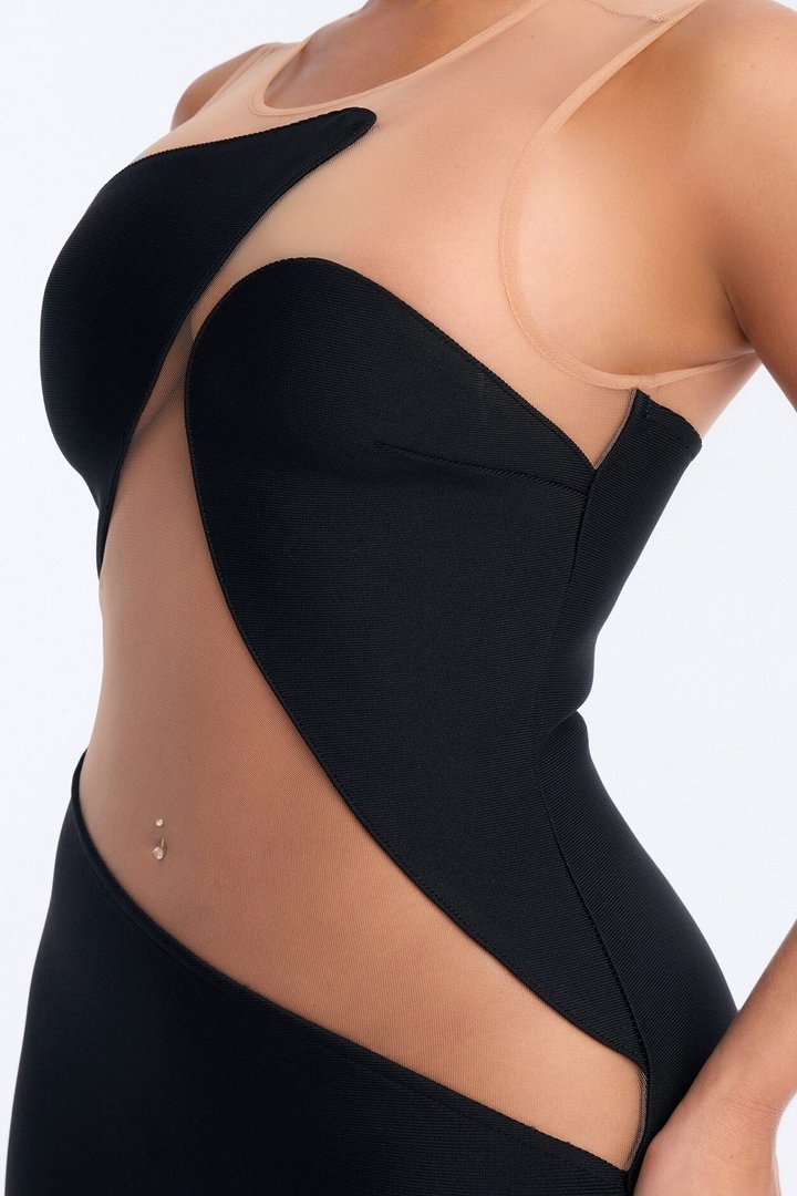 Go Off Queen Bandage Mini Dress - Black