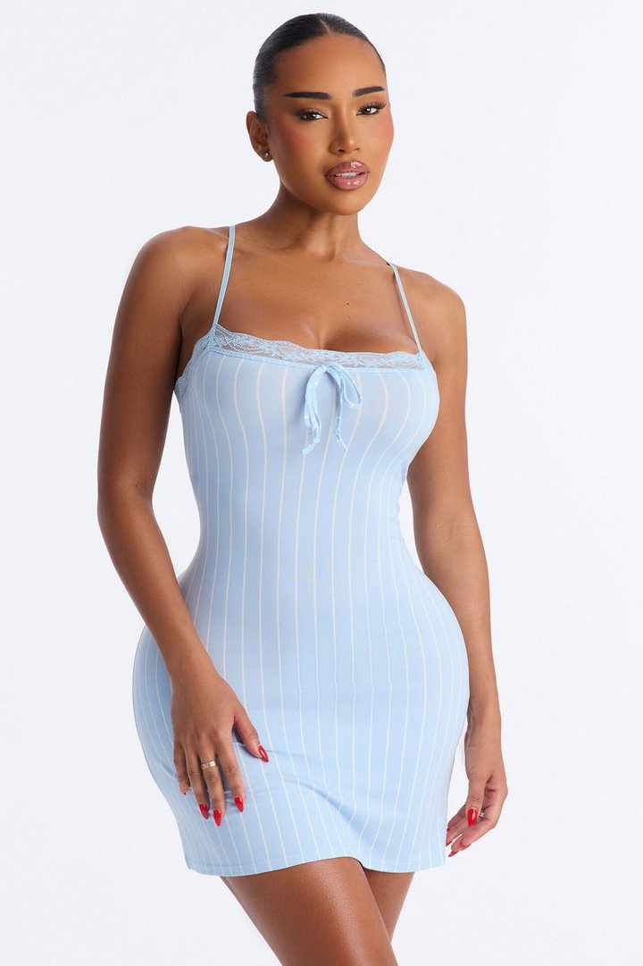 Stay The Night Sleep Dress - Blue/combo
