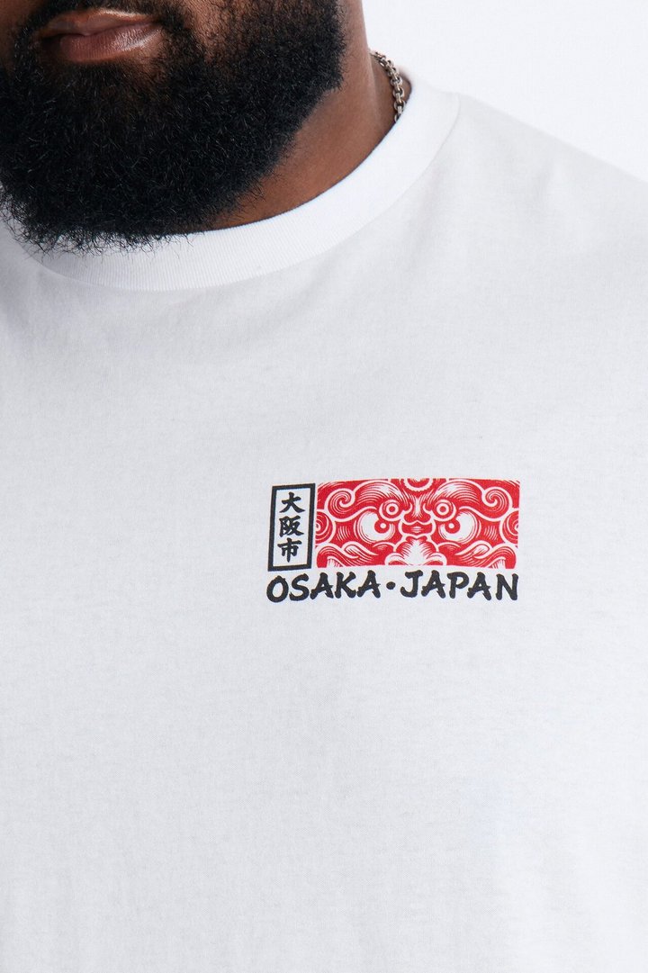 Osaka Japan Tiger Short Sleeve Tee - White