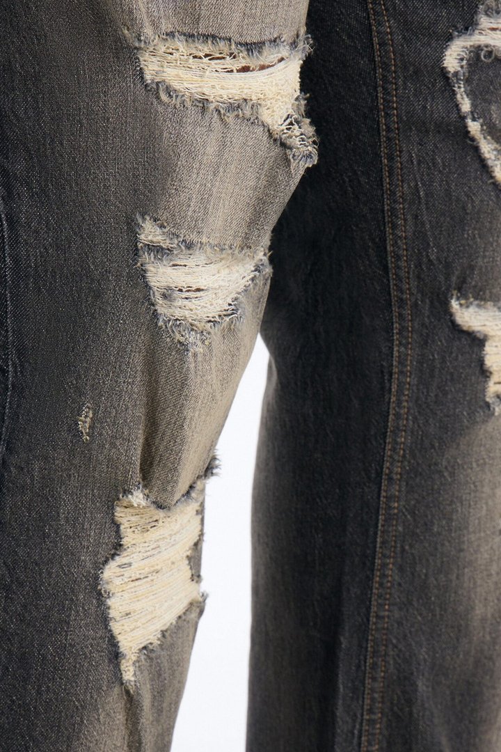 Stacked Slim Flare Make It Distressed Jean - Black Wash