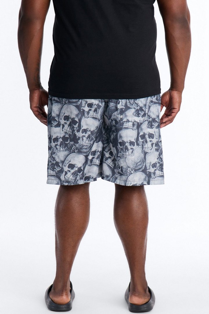 Bone Thugs And Harmony Printed Swim Trunk 7″ - Grey
