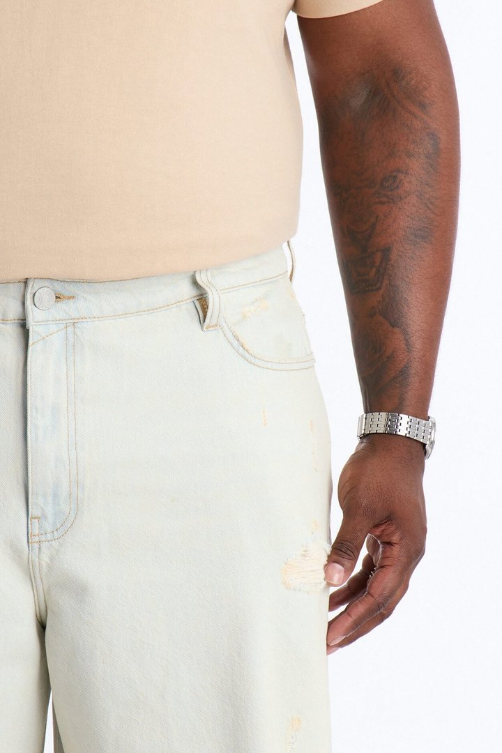 Baggy Arctic Denim Short - Light Wash