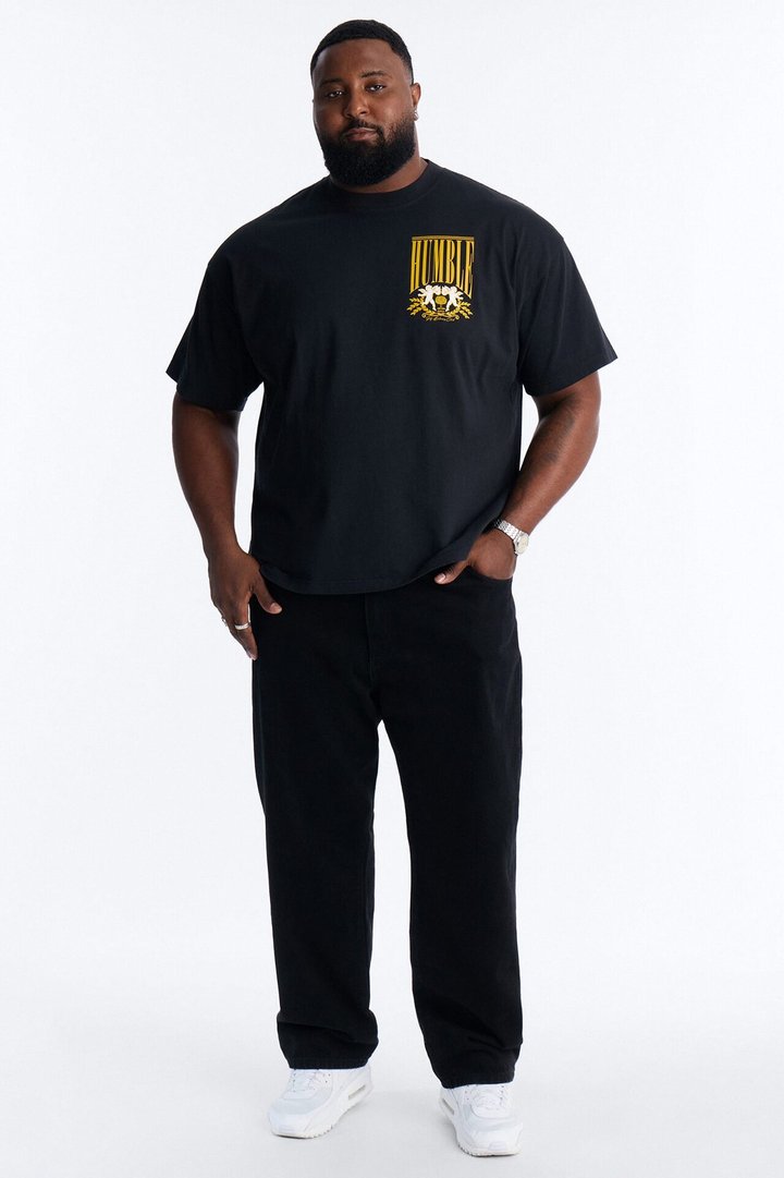 Humble Oversized Heavy Weight Short Sleeve Tee - Black