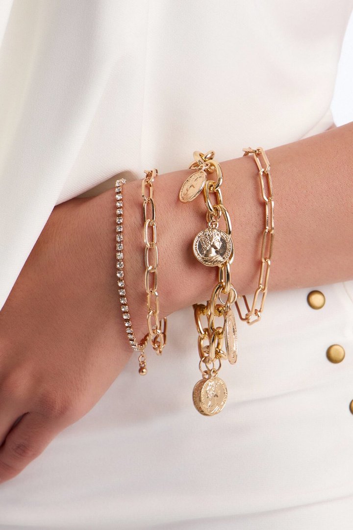 Athena 4 Piece Bracelet Set - Gold