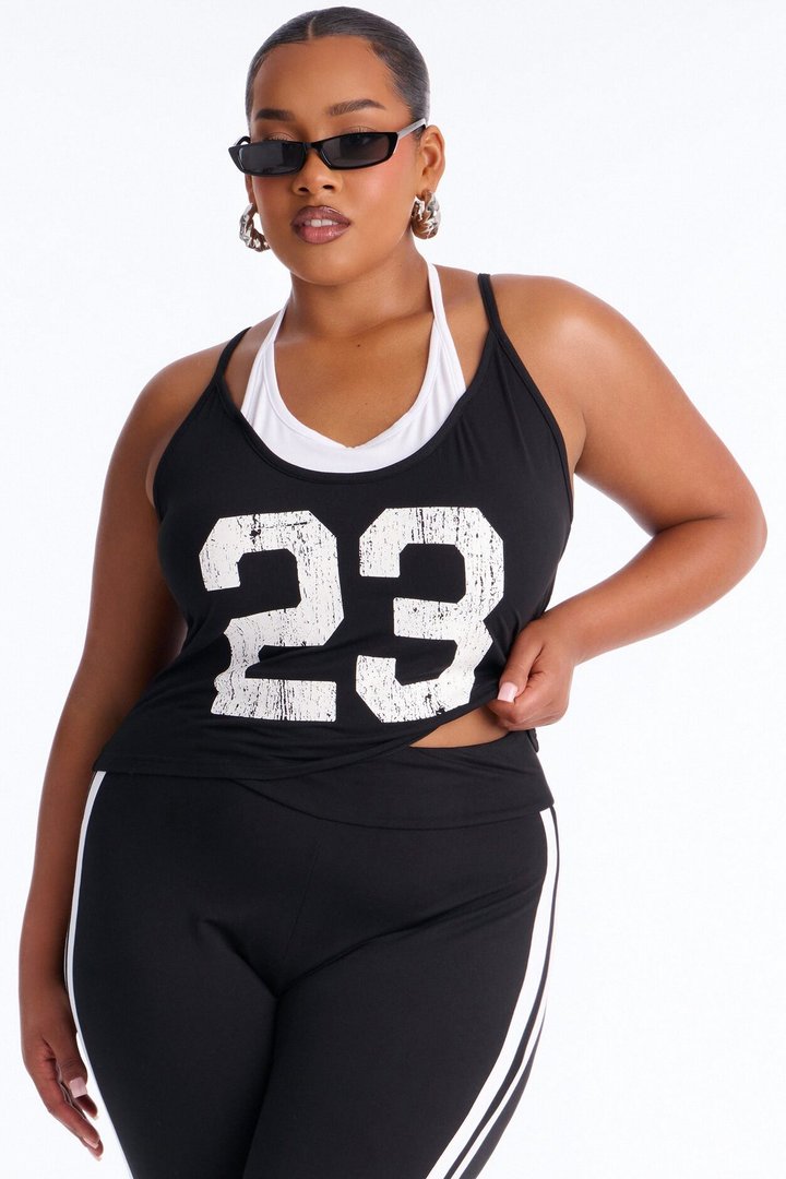 Hot Player 23 Capri Legging Set - Black/White