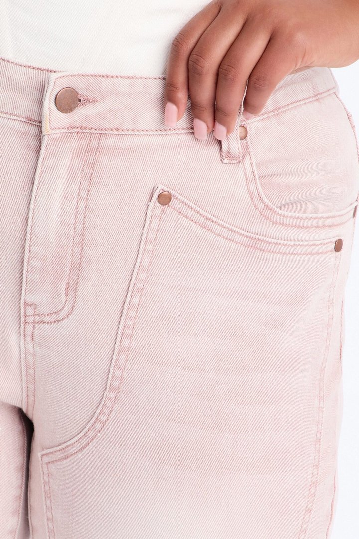 Headed West Straight Leg Pant - Pink