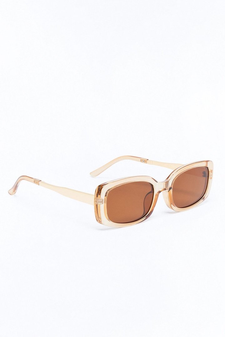 In Uniform Square Sunglasses - Brown