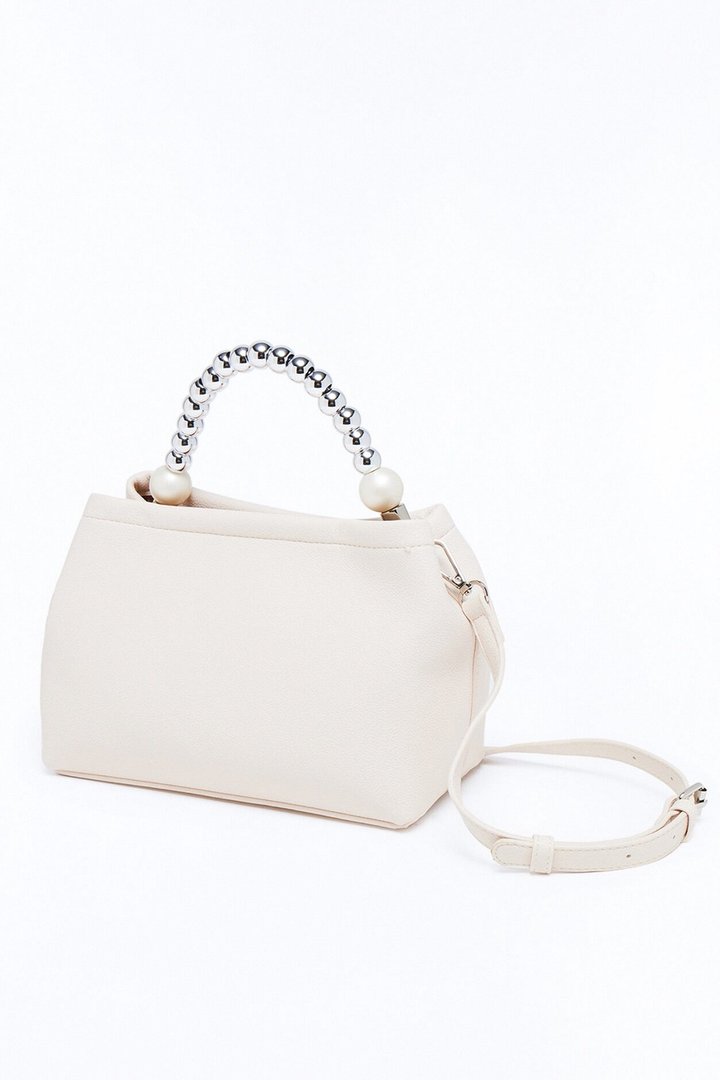 Under The Moon Faux Leather Crossbody Handbag - Ivory