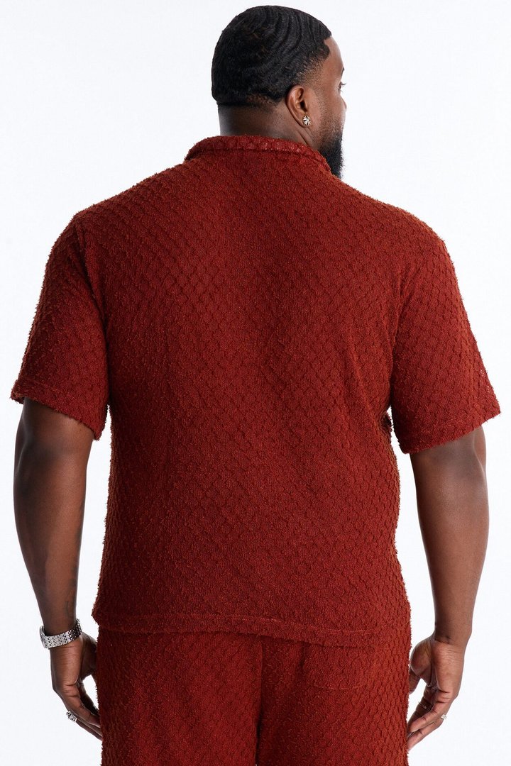 Mahogany Net Full Button Shirt - Brown