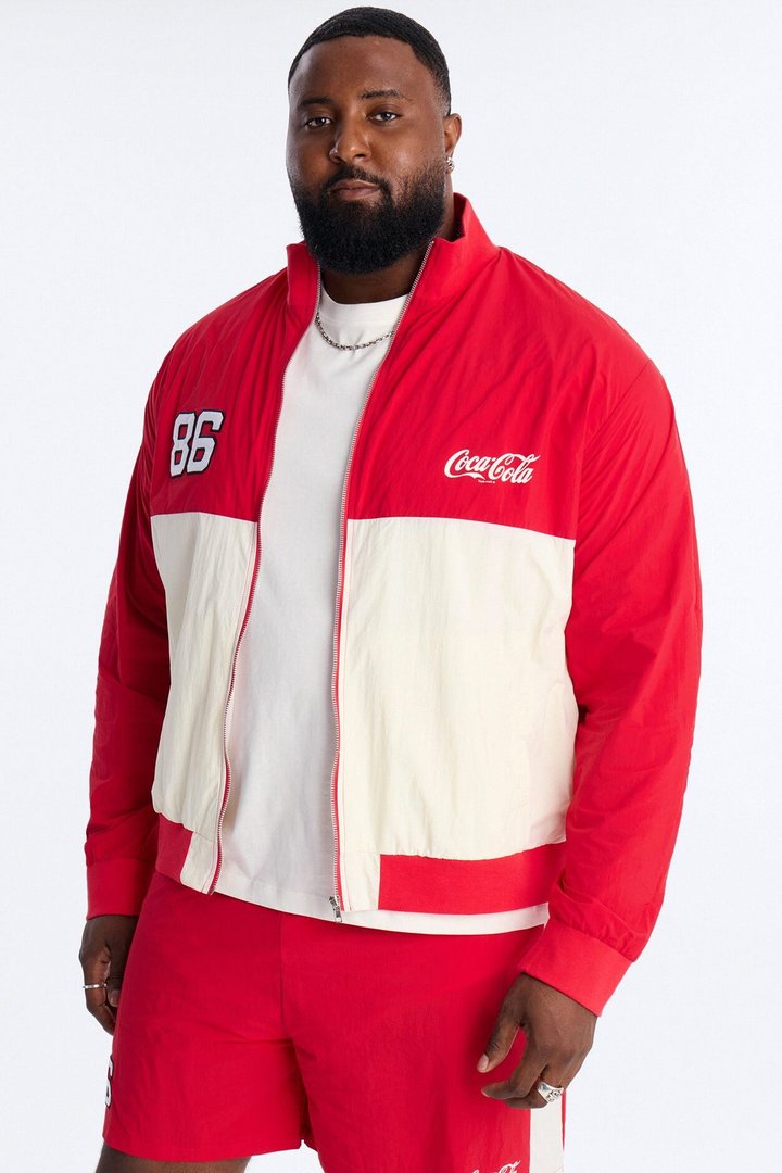 Coca Cola Warm Up Track Jacket - Red/combo
