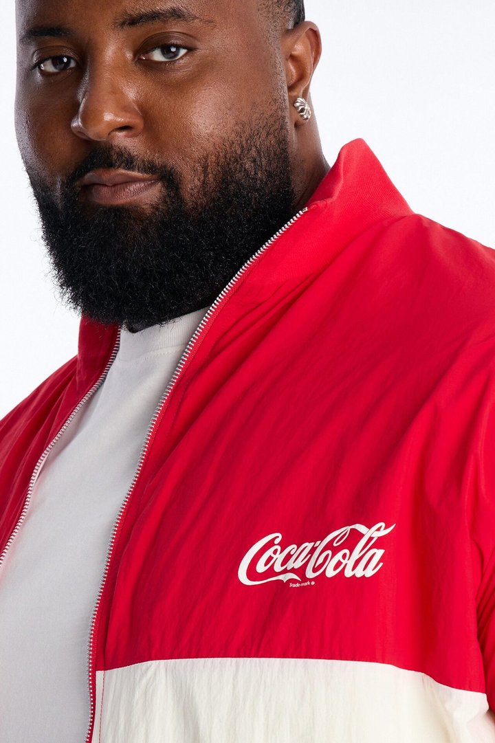 Coca Cola Warm Up Track Jacket - Red/combo