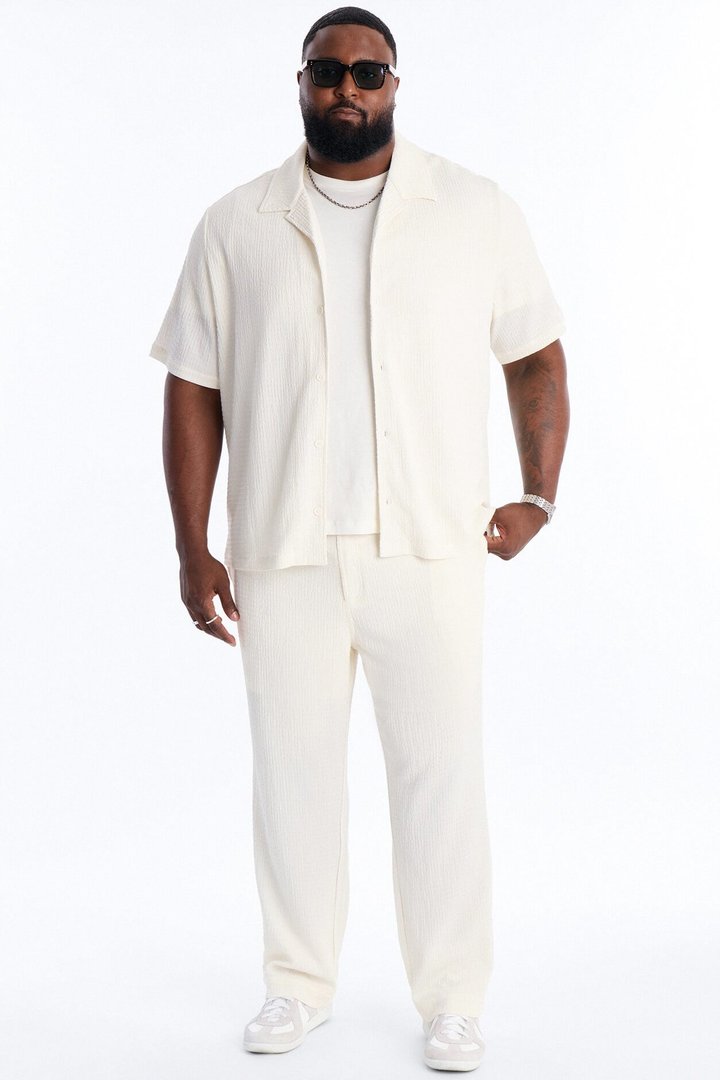 Burton Cuban Collar Button Up Shirt - Off White