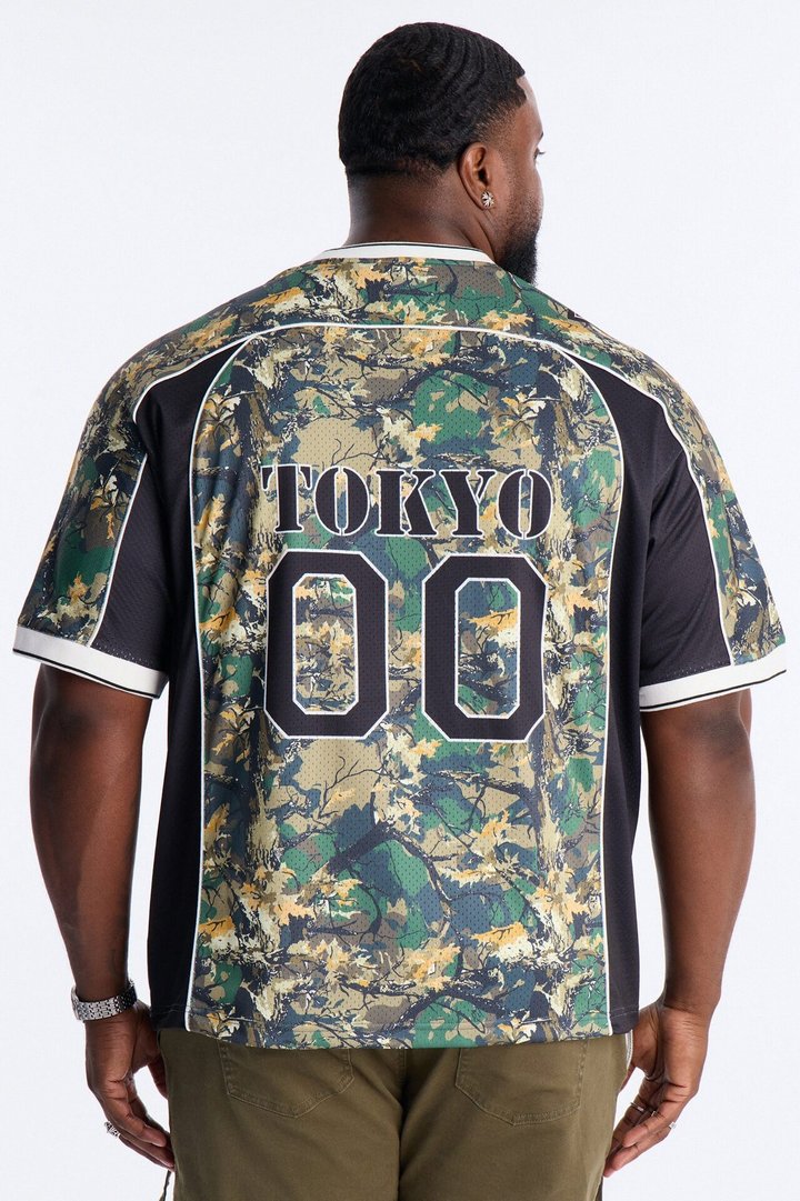 Tokyo V Neck Soccer Jersey - Camouflage