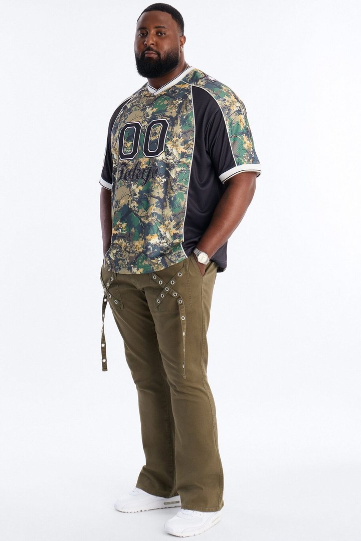 Stacked Slim Flare Retro Groove Pant - Olive