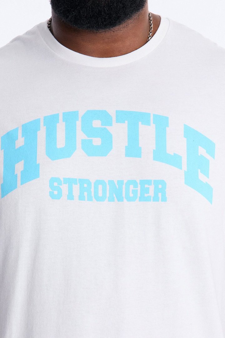 Hustle Stronger Short Sleeve Tee - White