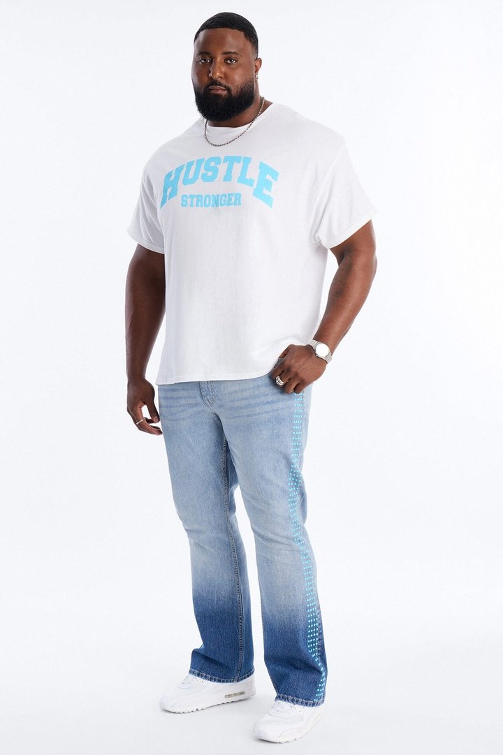 Stacked Slim Flare Pearl Strike Jeans - Light Blue Wash