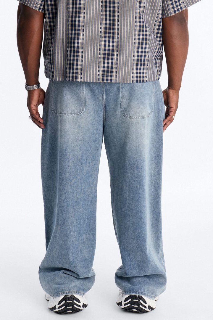 Clean Baggy 5 Pocket Jean - Vintage Blue Wash