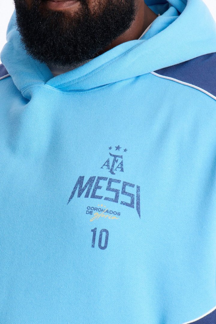 Lionel Messi GOAT Hoodie - Blue