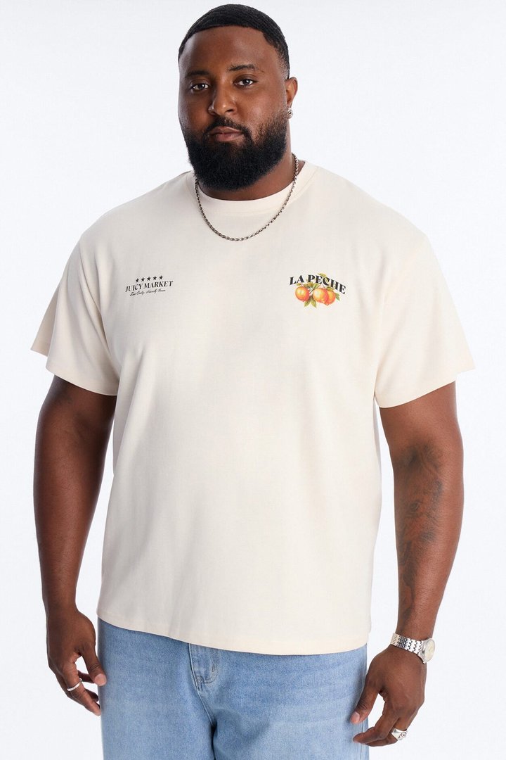 La Peche Juicy Market Short Sleeve Tee - Sand