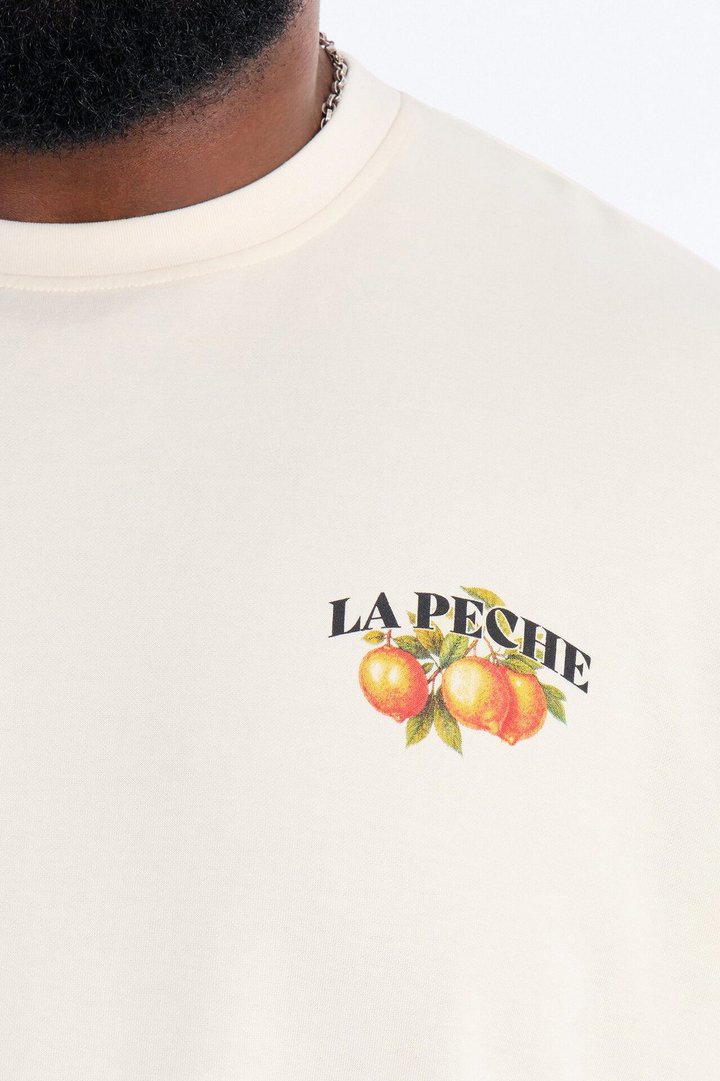 La Peche Juicy Market Short Sleeve Tee - Sand