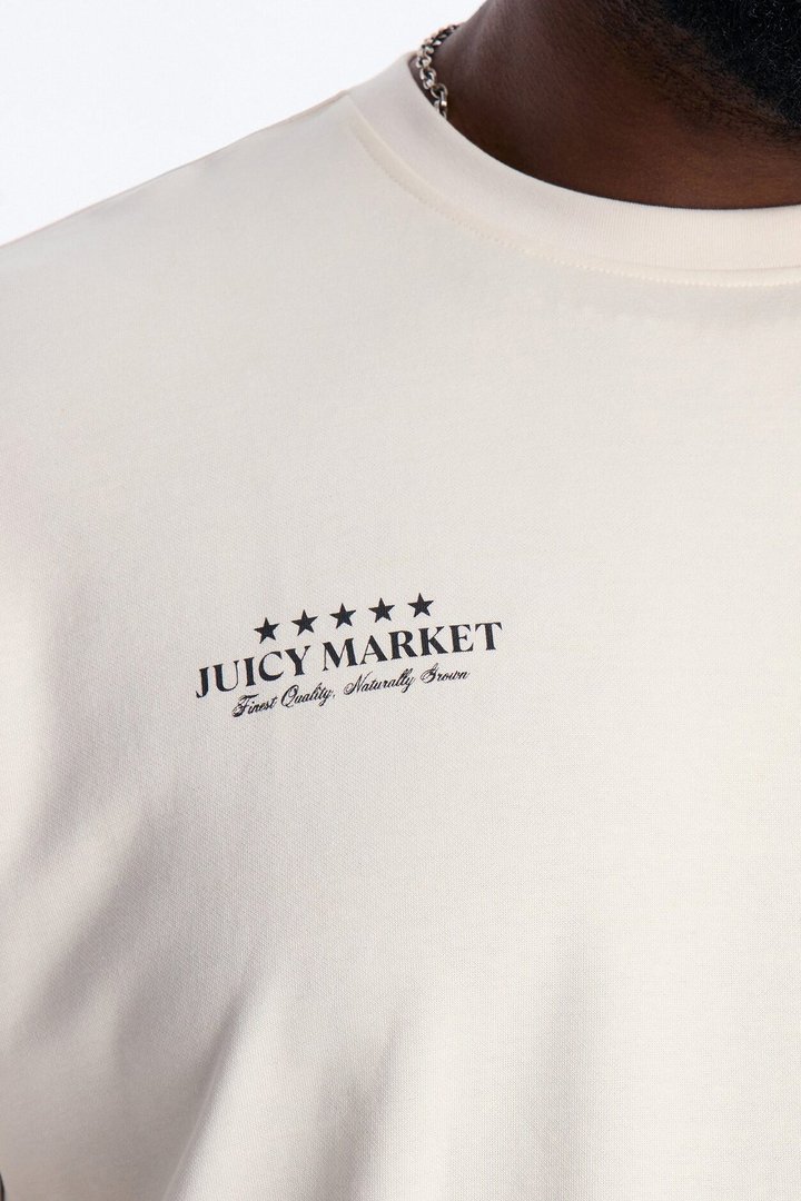 La Peche Juicy Market Short Sleeve Tee - Sand